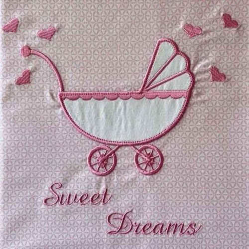 Комплект постельного белья в коляску ТМ Идея Sweet Dreams розовый