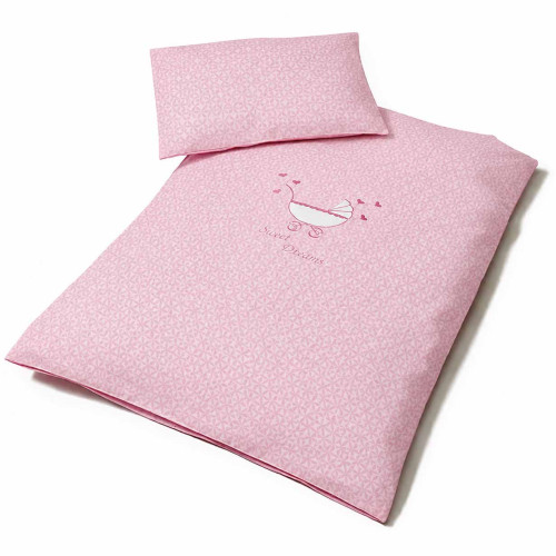 Комплект постельного белья в коляску ТМ Идея Sweet Dreams розовый