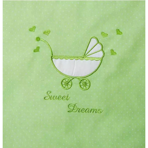 Комплект постельного белья в коляску зеленый ТМ Идея