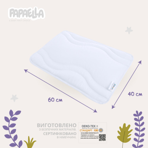 Подушка дитяча ТМ Ідея Papaella Baby Comfort мікрофибра 40х60