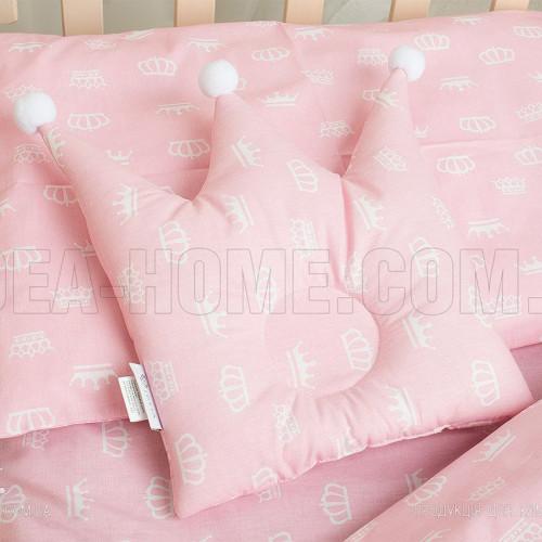 Подушка для сну Корона рожева ТМ Ідея