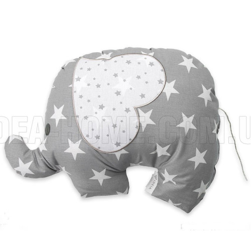 Подушка декоративная Слоненок звезда на сером ТМ Идея