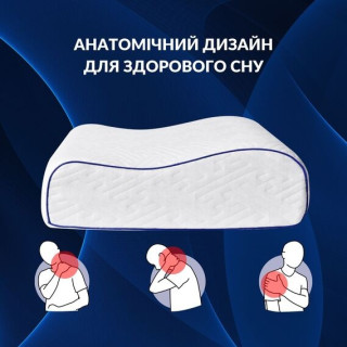 Подушка ортопедична для сну ТМ Ідея NeckWave 60х40х11/9