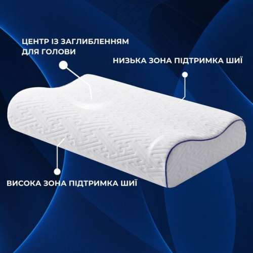 Подушка ортопедична для сну ТМ Ідея NeckWave 60х40х11/9