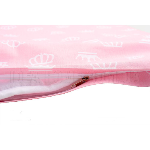 Постельное белье в коляску Корона розовое ТМ Идея