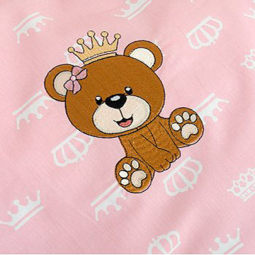 Постільна білизна в ліжечко Корона рожева + плед ТМ Ідея