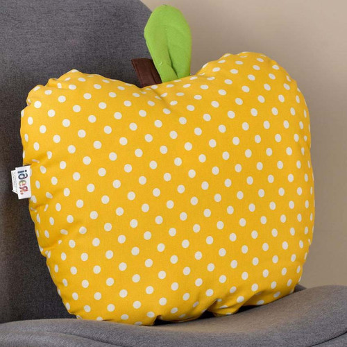 Подушка декоративна ТМ Ідея Яблуко жовта в горошок