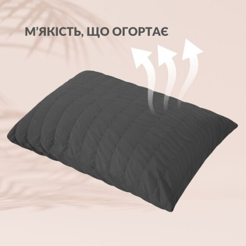 Постельное белье ТМ Идея микросатин жатка Cloud Dream евро темно-серое