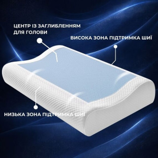 Подушка ортопедическая для сна ТМ Идея CoolGel 60х40х11/9