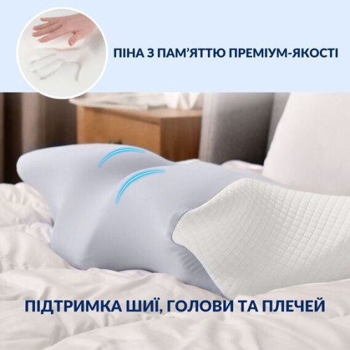 Подушка ортопедическая для сна ТМ Идея ErgoSleep 61х34х12