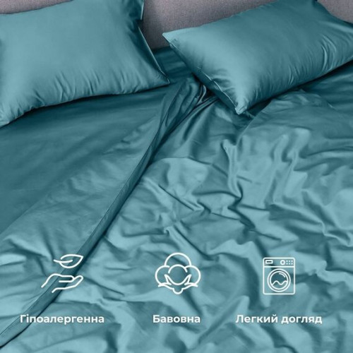 Постельное белье ТМ Идея Сатин Премиум мята евро