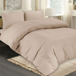 Постільна білизна ТМ Koloco фланель однотонна бежева