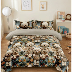 Постільна білизна ТМ Koloco фланель підліткова 5D Bears