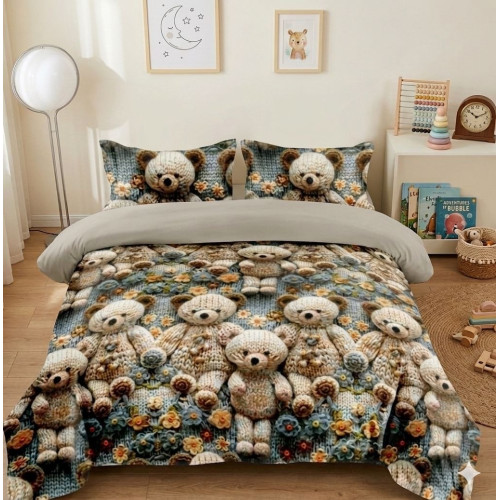 Постельное белье ТМ Koloco фланель подростковое 5D Bears