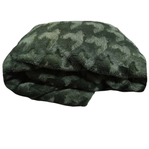 Плед мікрофібра з тисненням ТМ Koloco Лапки 200х220 Green