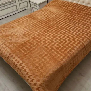 Плед микрофибра с тиснением ТМ Koloco Лапки 200х220 Yellow