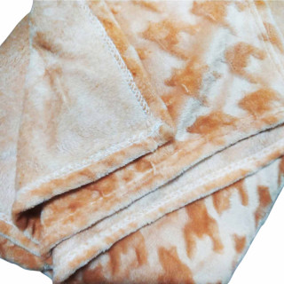 Плед микрофибра с тиснением ТМ Koloco Лапки 200х220 Yellow