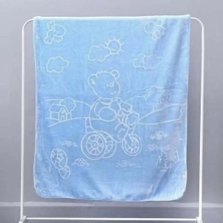 Плед детский микрофибра однотонный ТМ Koloco BLUE 125*125