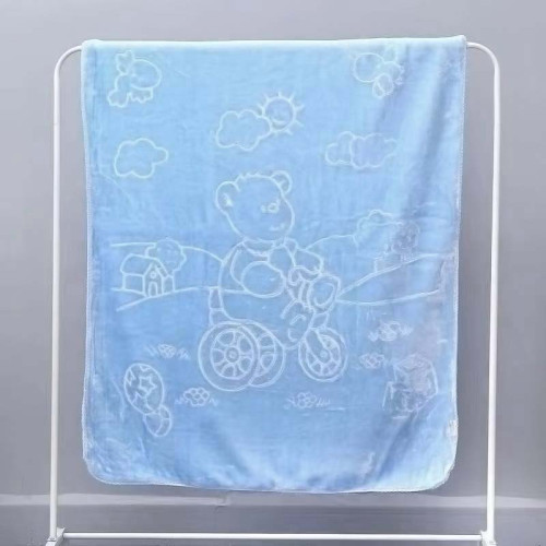 Плед детский микрофибра однотонный ТМ Koloco BLUE 125*125