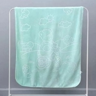 Плед детский микрофибра однотонный ТМ Koloco GREEN 125*125