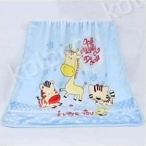 Плед детский микрофибра двусторонний ТМ Koloco I love you 100*110