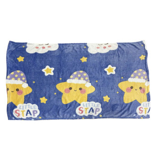 Плед дитячий мікрофібра СИНІЙ Little Star 100*120