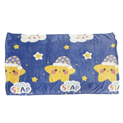 Плед детский микрофибра СИНИЙ Little Star 100*120