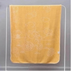 Плед дитячий мікрофібра однотоний ТМ Koloco YELLOW 125*125