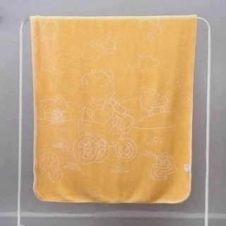 Плед детский микрофибра однотонный ТМ Koloco YELLOW 125*125