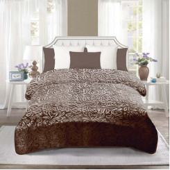 Покривало мікрофібра однотонне з тисненням ТМ Koloco Вензель КОР