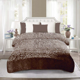 Покривало мікрофібра однотонне з тисненням ТМ Koloco Вензель КОР