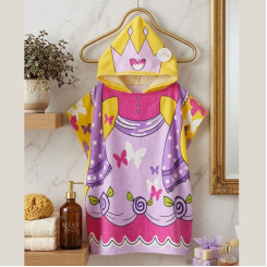 Пончо дитяче ТМ Koloco мікрофібра з капюшоном Butterflies