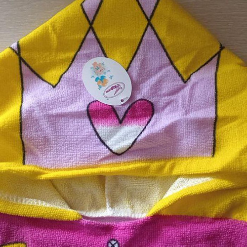 Пончо детское ТМ Koloco микрофира с капюшоном Butterflies