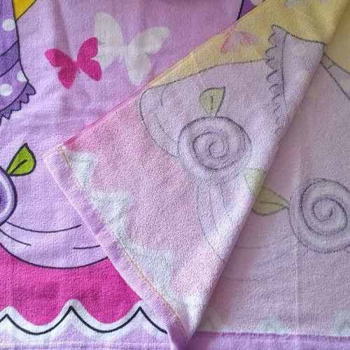 Пончо детское ТМ Koloco микрофира с капюшоном Butterflies