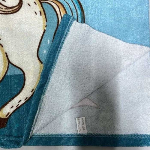 Пончо детское ТМ Koloco микрофира с капюшоном Unicorn Blue