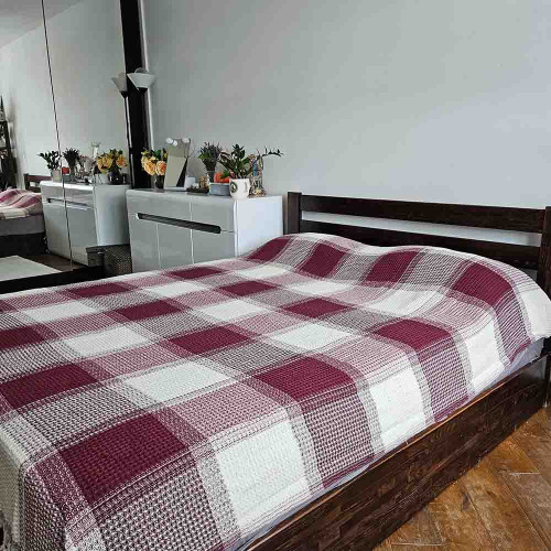 Вафельное покрывало La Villa HATIC Bordo бордо 200х230