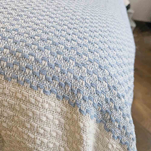 Покрывало хлопковое LAVILLA Stripes 190*230 голубое светлое