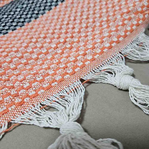 Покрывало хлопковое LAVILLA Stripes 190*230 оранжевое