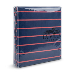 Простынь на резинке с наволочками ТМ La Villa сатин BLUE