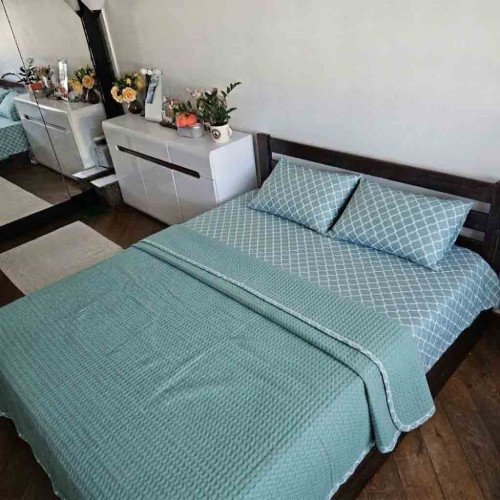 Постільна білизна з вафельним покривалом La Villa Yesil