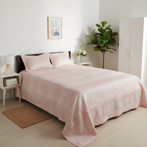 Покрывало жаккардовое с наволочками ТМ Le Jardin Inna Peach 260х270