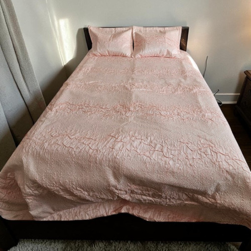 Покрывало жаккардовое с наволочками ТМ Le Jardin Inna Peach 260х270