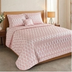 Покривало жакардове з наволочками ТМ Le Jardin Inna Pudra 260х270