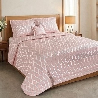 Покривало жакардове з наволочками ТМ Le Jardin Inna Pudra 260х270