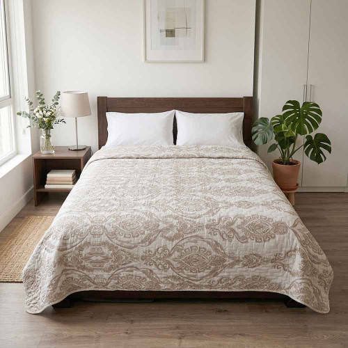 Покрывало гобеленовое ТМ Luxury Cotton Beige