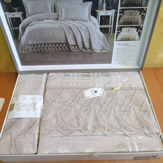 Покривало жакардове з мереживом ТМ Moda Box KOSEM TAS 240х260