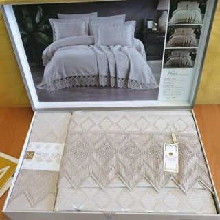 Покривало жакардове з мереживом ТМ Moda Box NEVA TAS 240х260