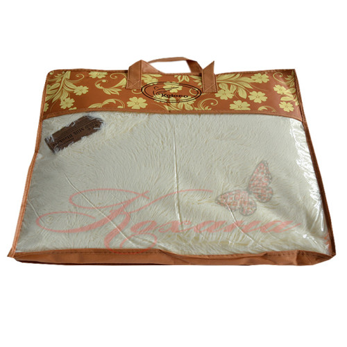 Плед акриловый травка Koloco длинный ворс молочный