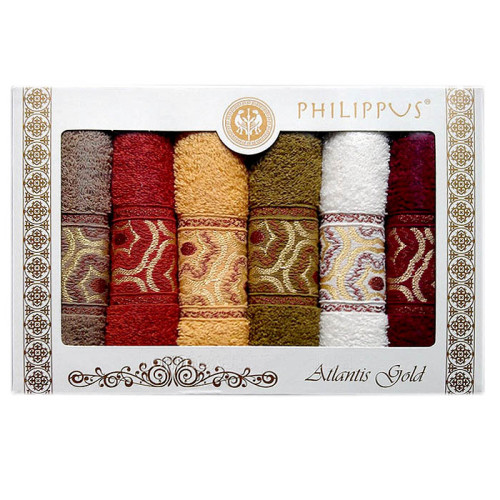 Набор полотенец кухонных Philippus Atlantis Gold Cotton 30*50 6 шт