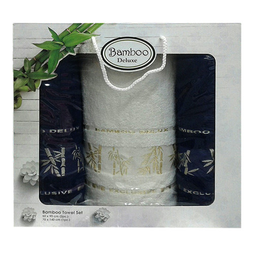 Набор полотенец Gursan Bamboo Deluxe синий 3 шт.